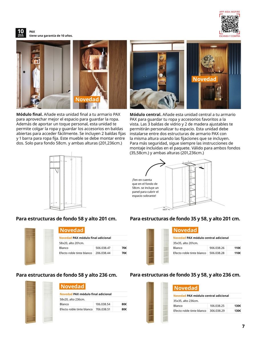Offres IKEA Espagne de 2 septembre à 31 janvier 2026 Catalogue 2623 Guide d'Achat du Système de Rangement PAX