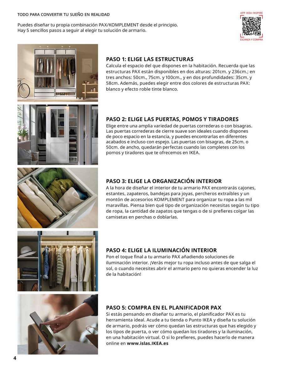 Offres IKEA Espagne de 2 septembre à 31 janvier 2026 Catalogue 2623 Guide d'Achat du Système de Rangement PAX