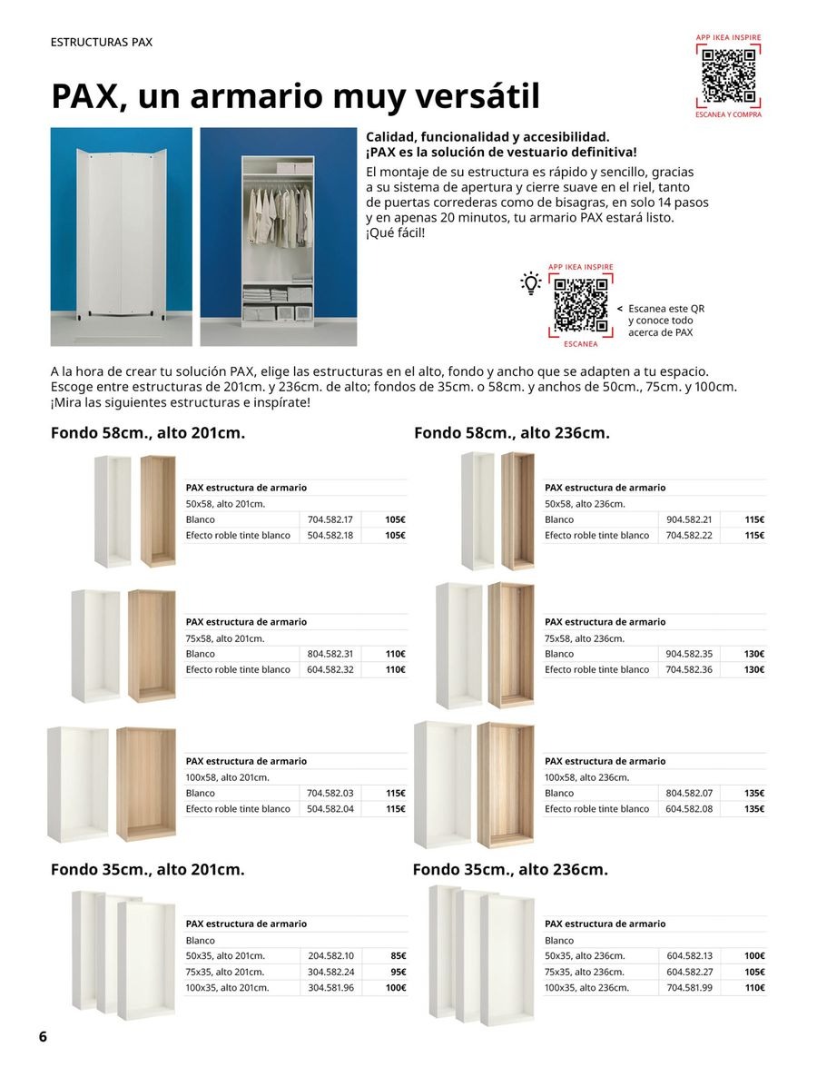 Offres IKEA Espagne de 2 septembre à 31 janvier 2026 Catalogue 2623 Guide d'Achat du Système de Rangement PAX