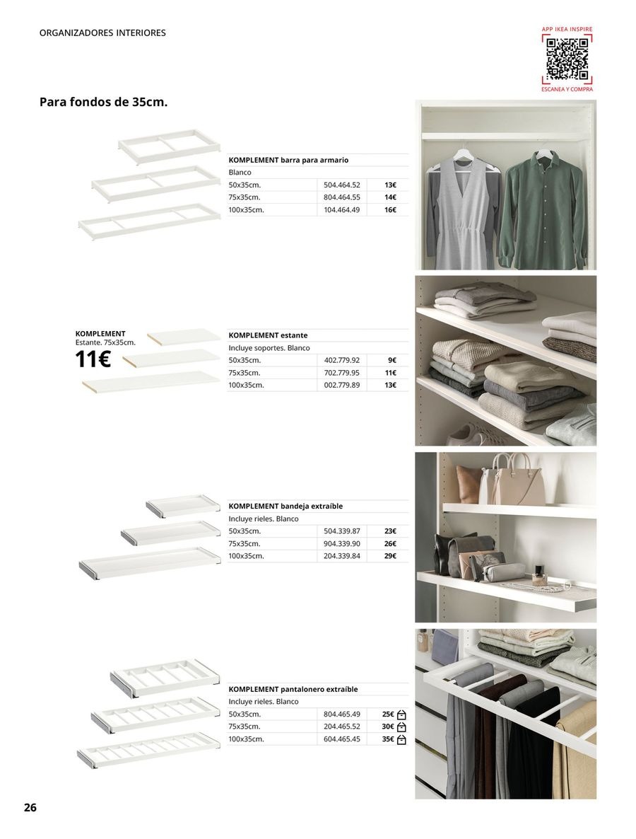 Offres IKEA Espagne de 2 septembre à 31 janvier 2026 Catalogue 2623 Guide d'Achat du Système de Rangement PAX