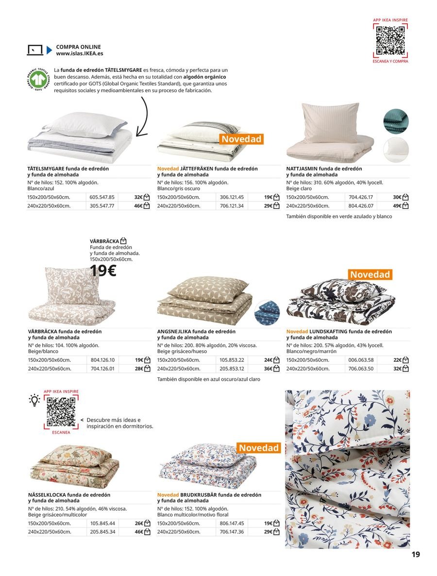 Ofertas de IKEA España de 2 septiembre a 31 enero 2026 Catálogo Ropa de cama