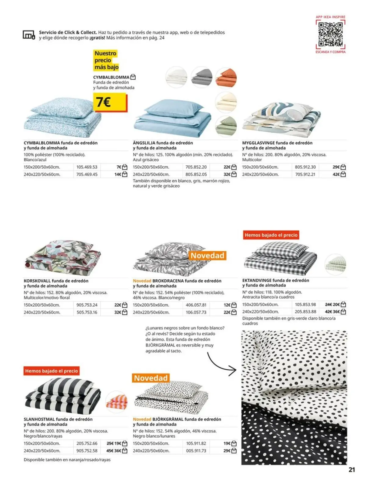 Page 21 in Bedding Catalogue at IKEA Spain