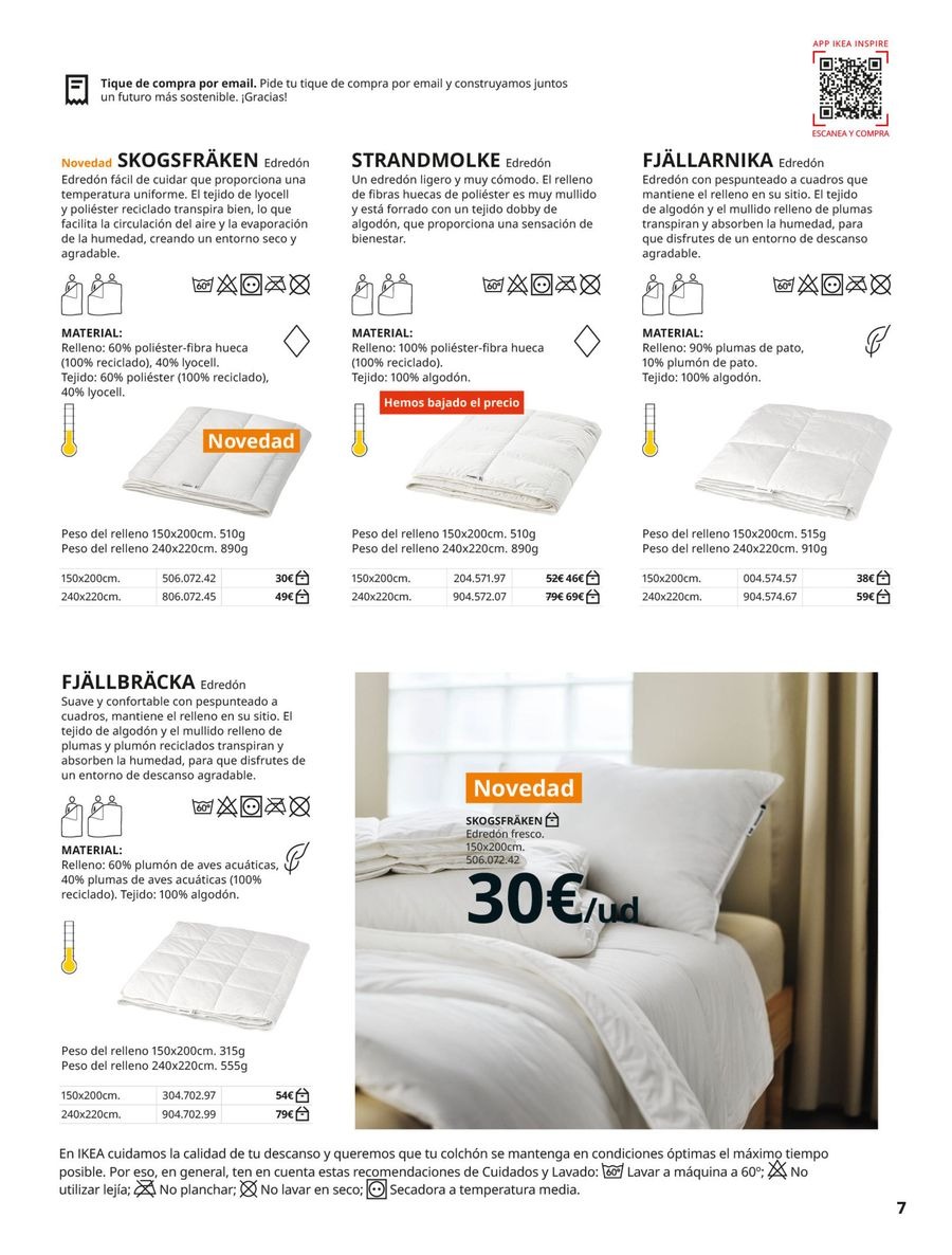 Ofertas de IKEA España de 2 septiembre a 31 enero 2026 Catálogo Ropa de cama