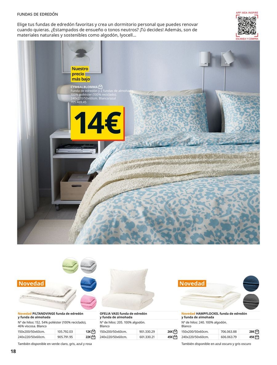 Ofertas de IKEA España de 2 septiembre a 31 enero 2026 Catálogo Ropa de cama