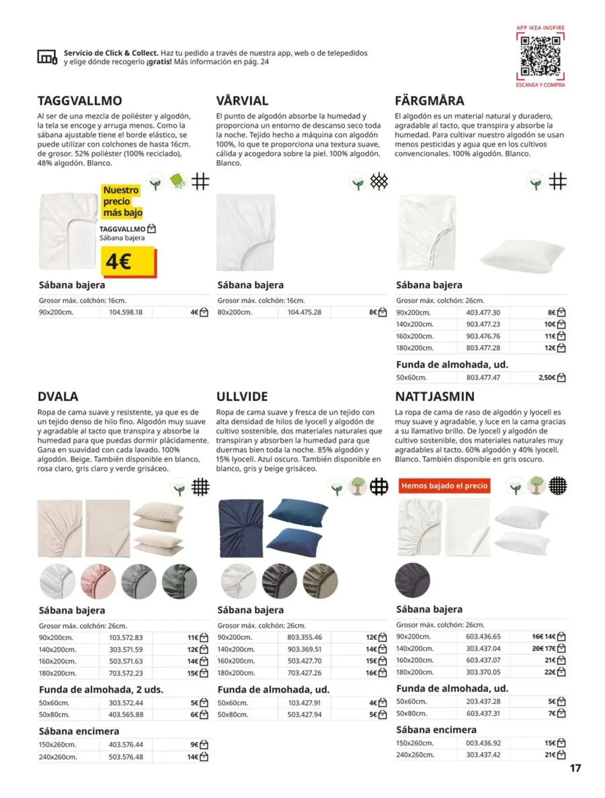 Page 17 in Bedding Catalogue at IKEA Spain