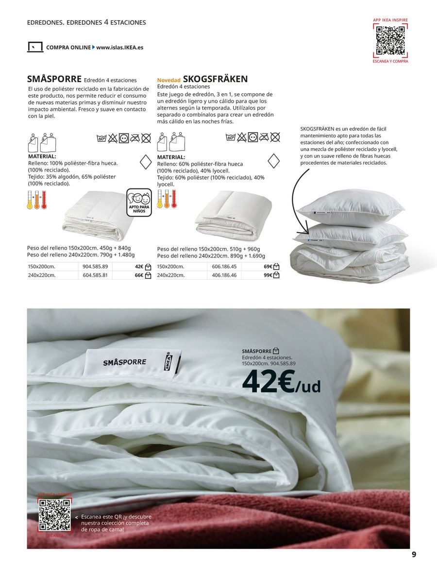 Ofertas de IKEA España de 2 septiembre a 31 enero 2026 Catálogo Ropa de cama