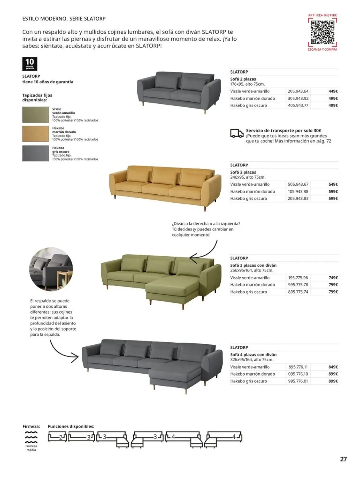 Page 27 in Sofas Catalogue at IKEA Spain