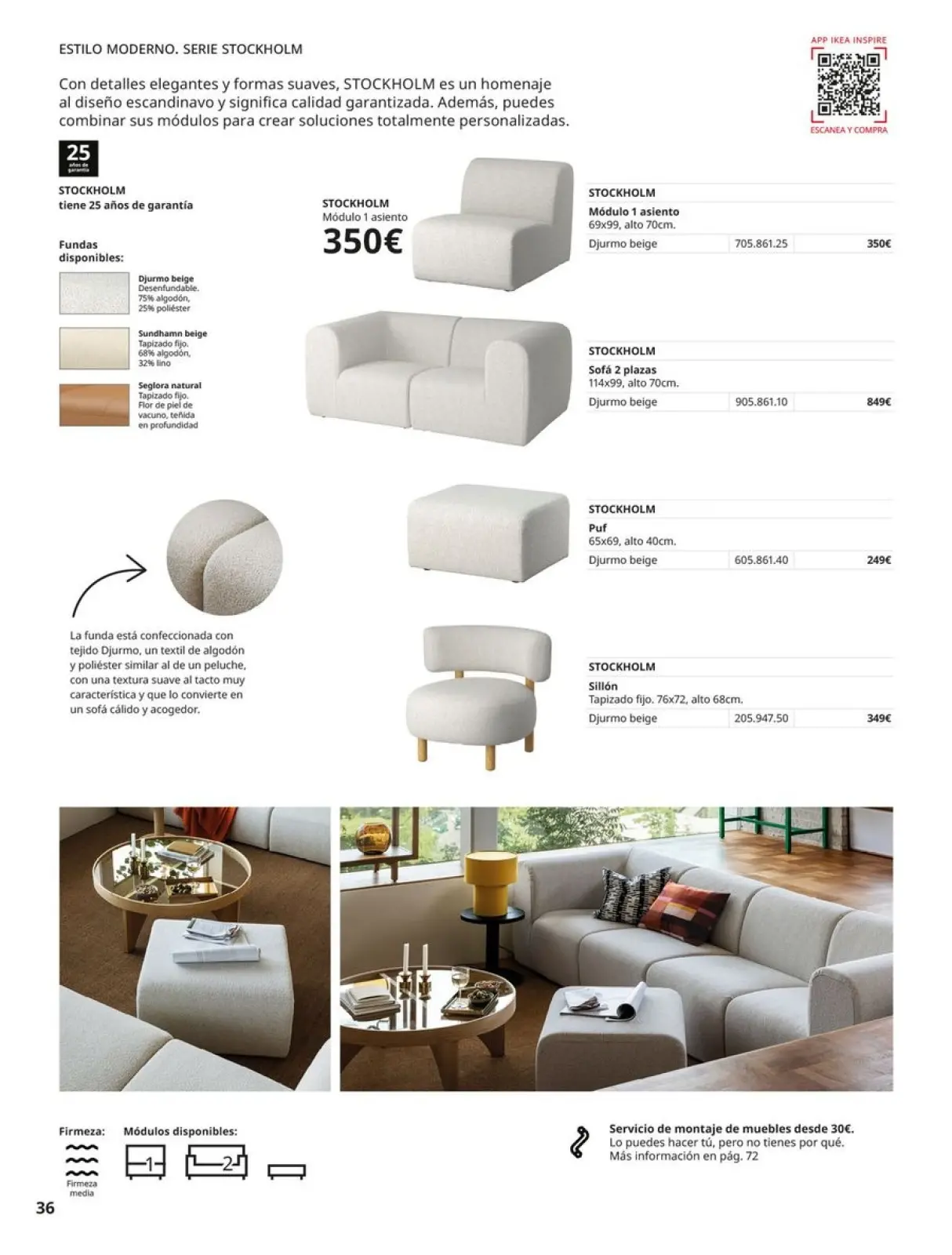 Page 36 in Sofas Catalogue at IKEA Spain