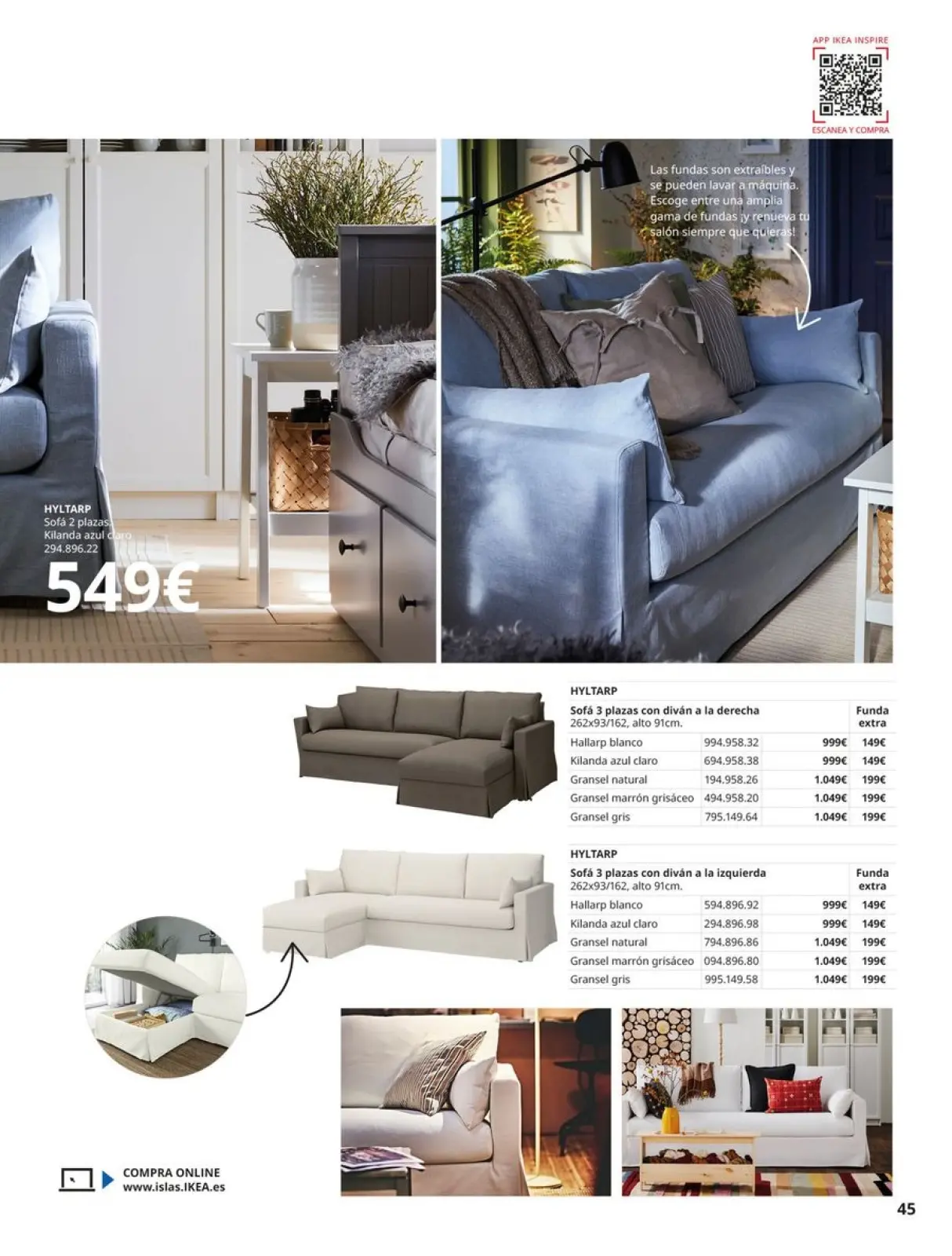 Page 45 in Sofas Catalogue at IKEA Spain