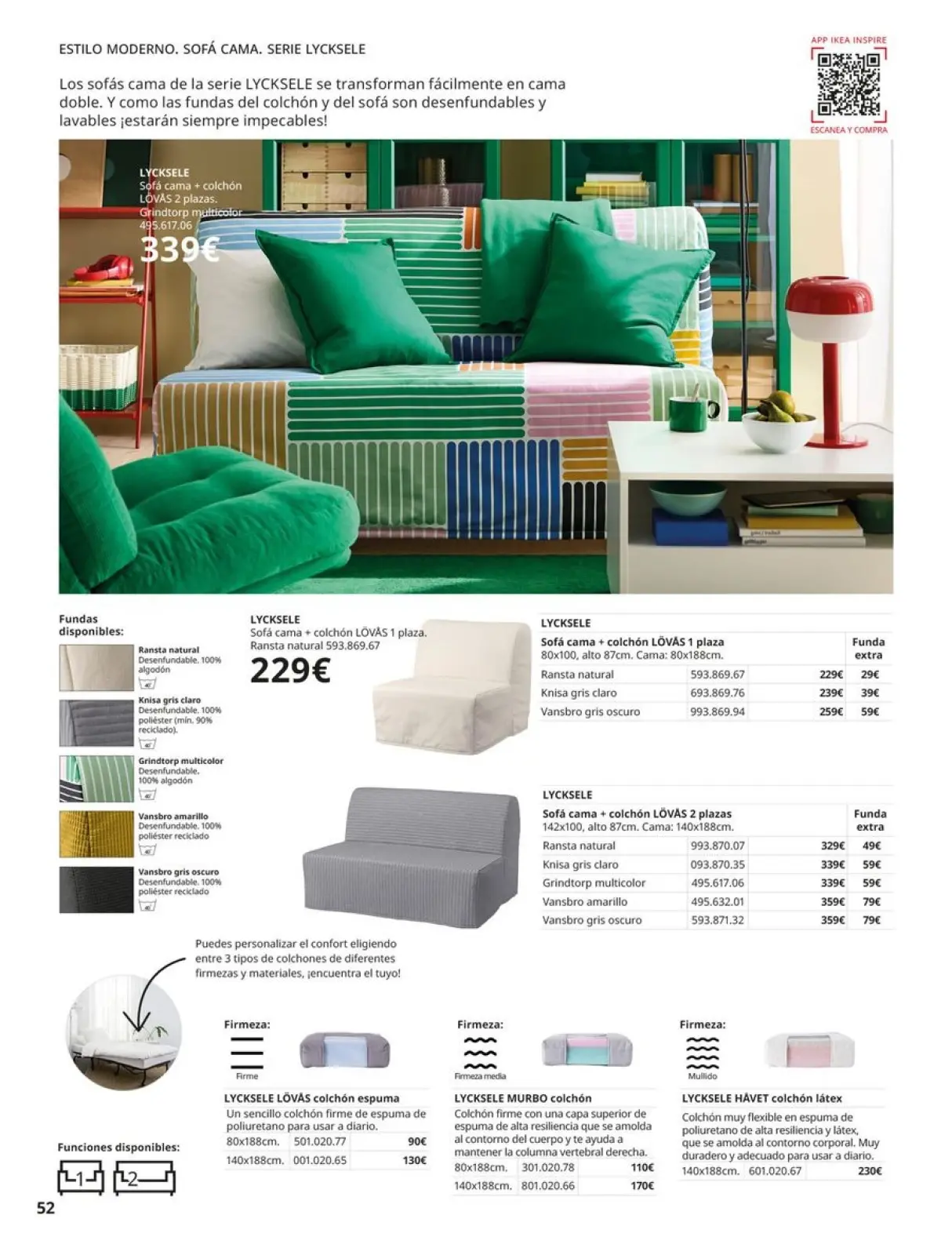 Page 52 in Sofas Catalogue at IKEA Spain