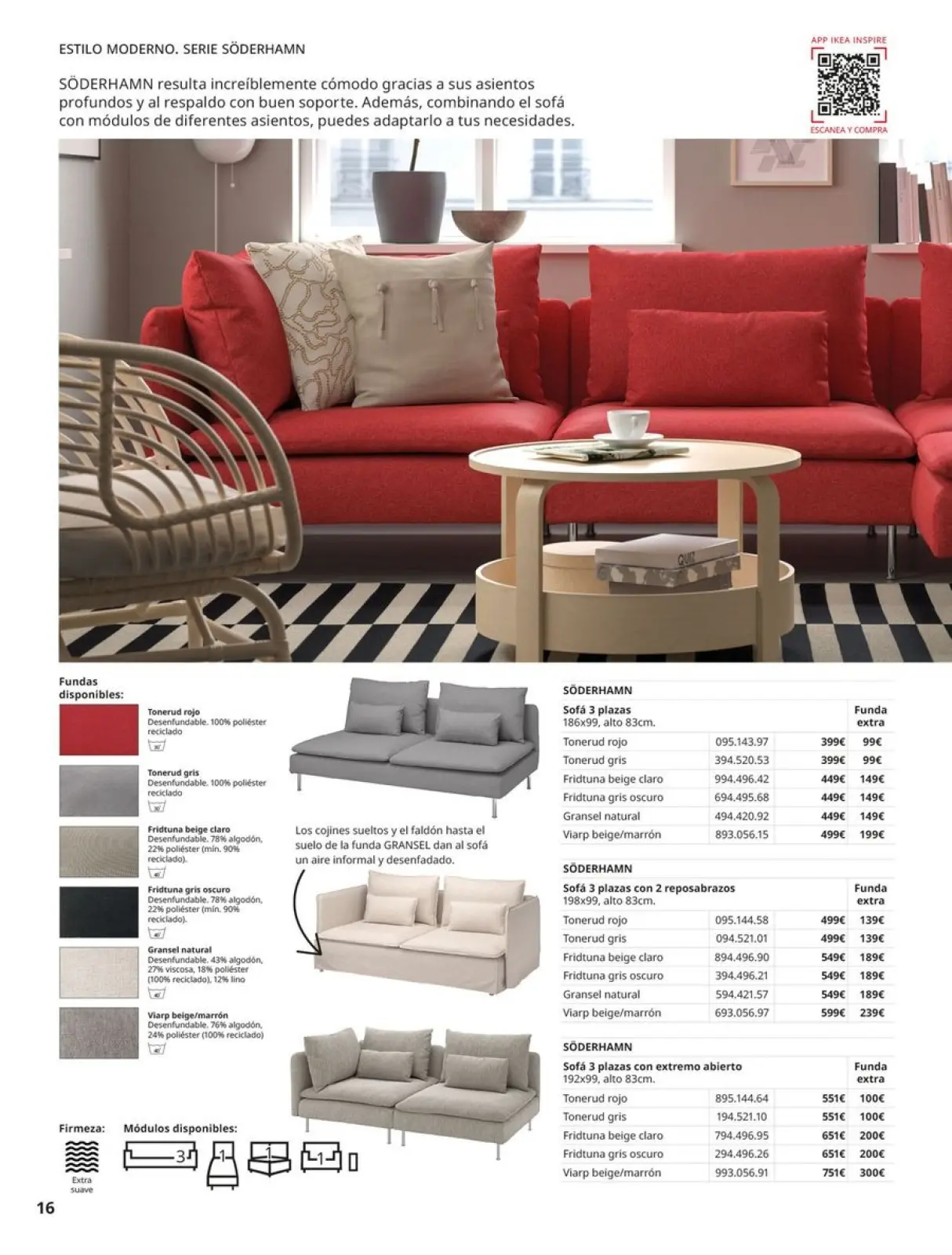 Page 16 in Sofas Catalogue at IKEA Spain