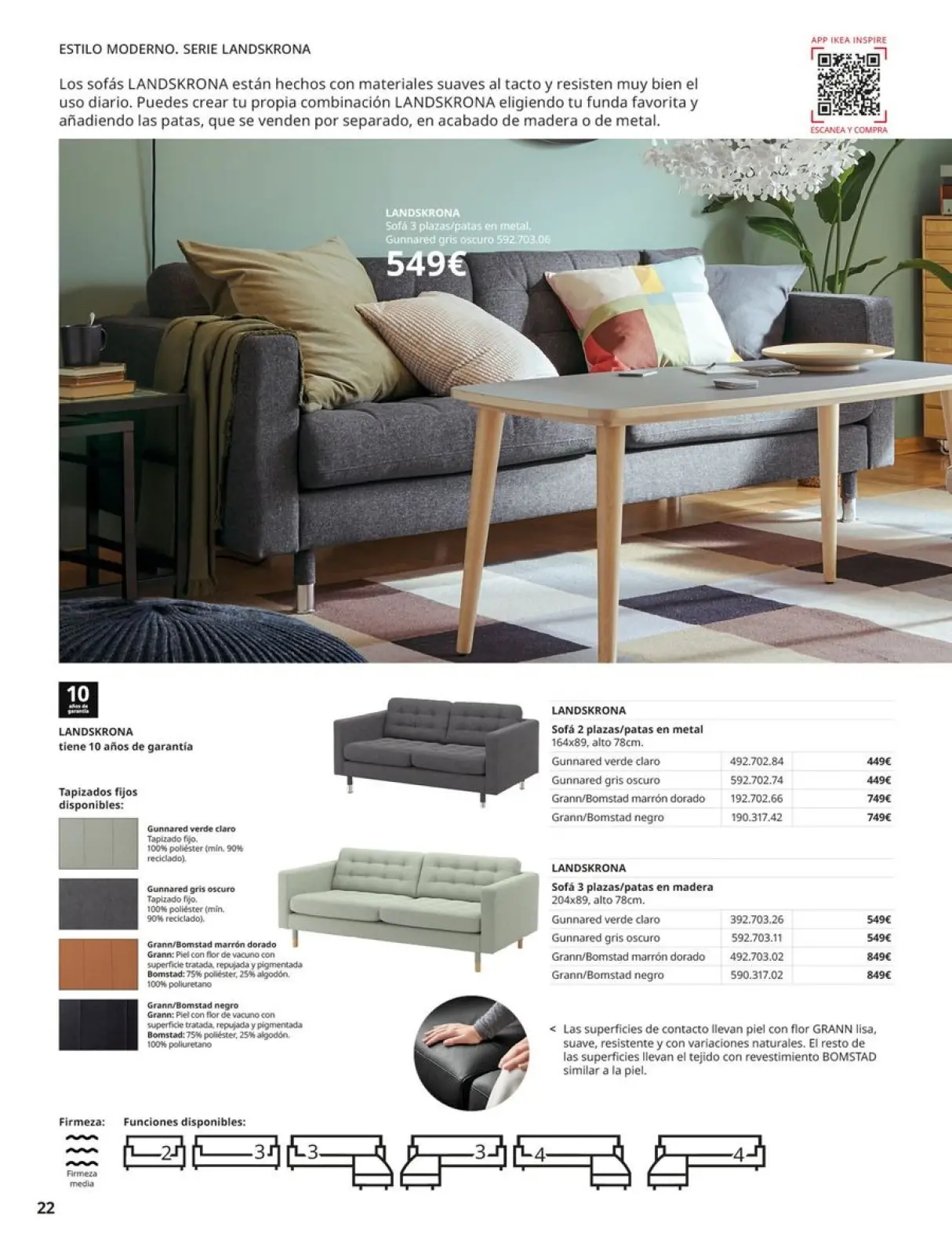 Page 22 in Sofas Catalogue at IKEA Spain