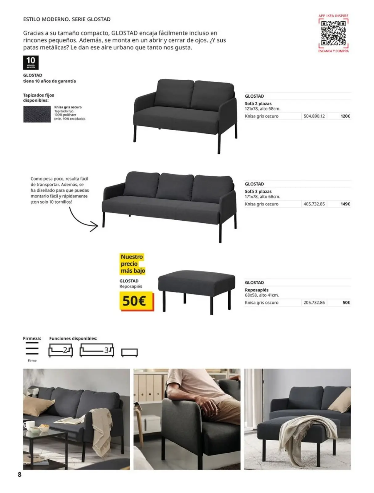 Page 8 in Sofas Catalogue at IKEA Spain
