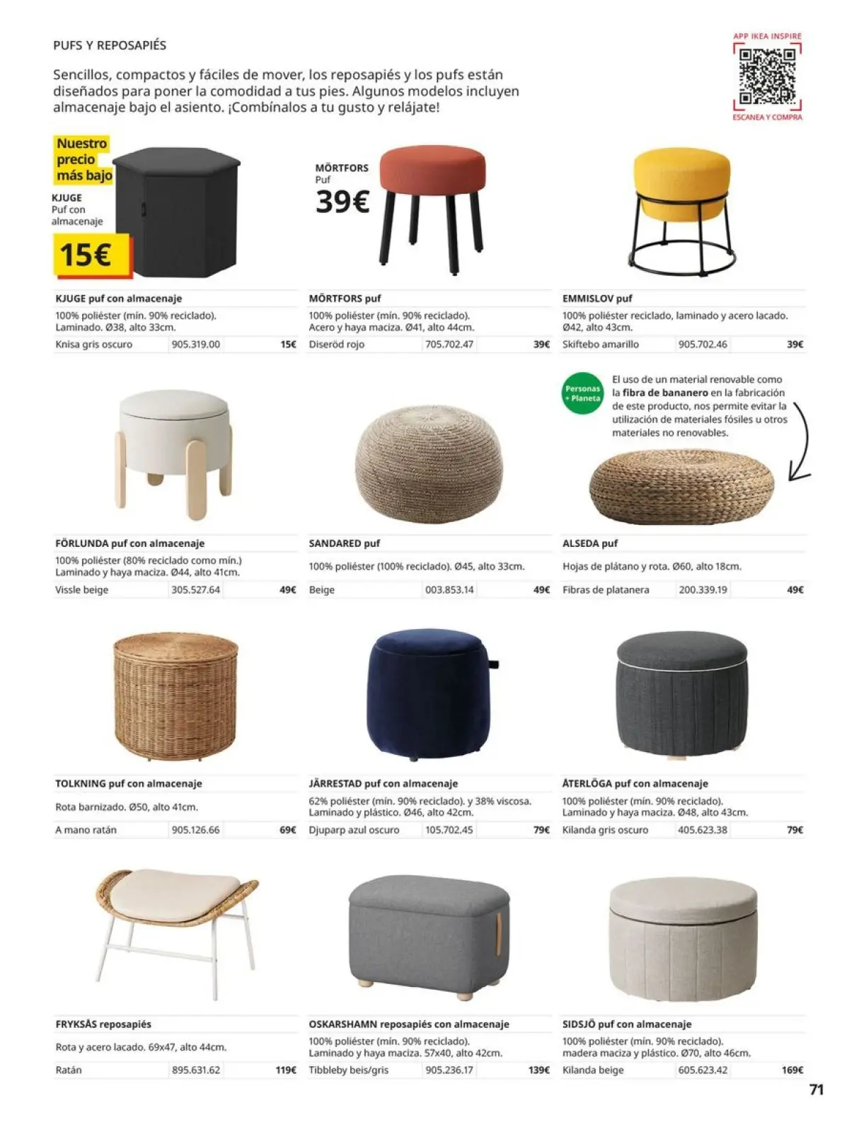 Page 71 in Sofas Catalogue at IKEA Spain