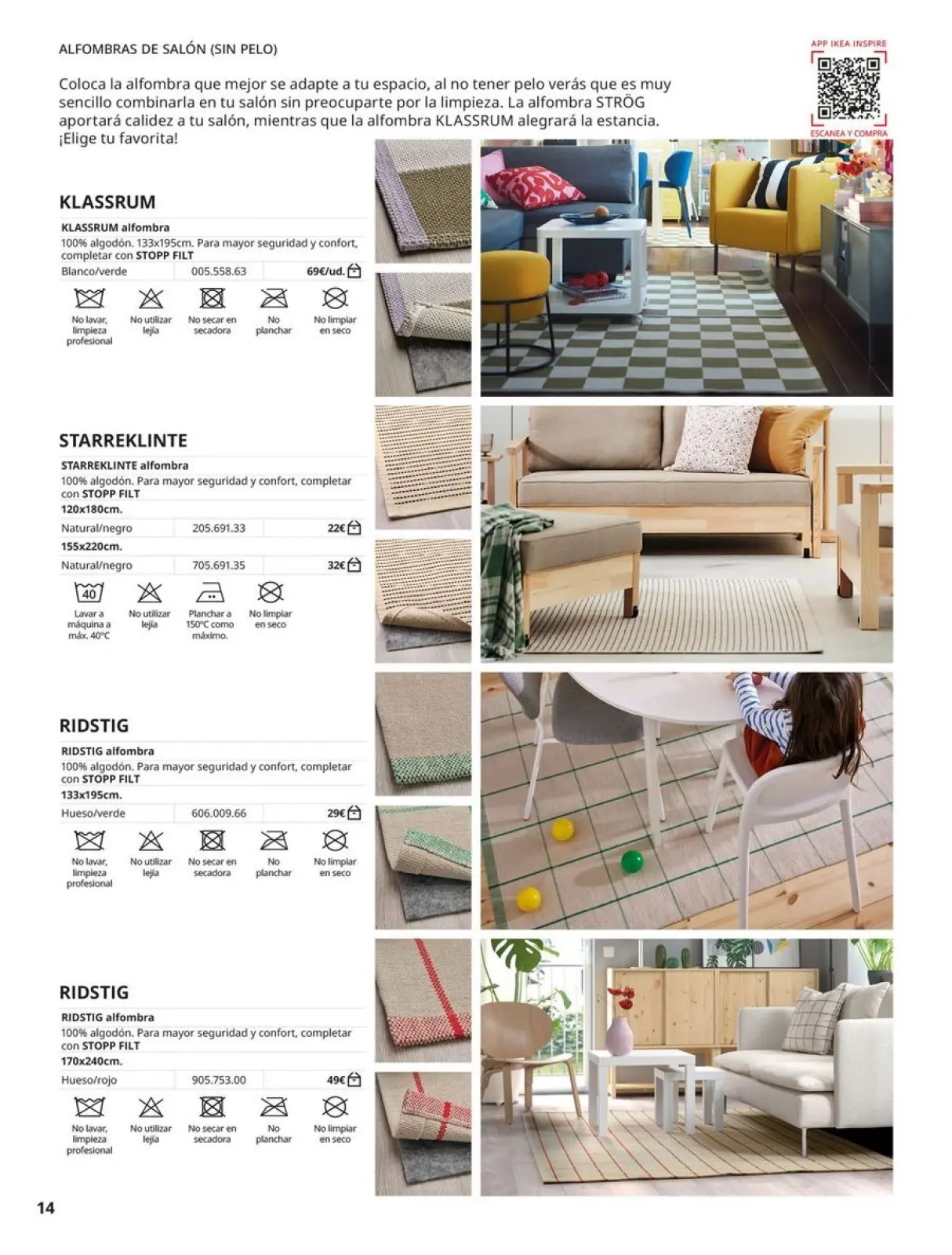 Page 14 in Rugs Catalogue at IKEA Spain