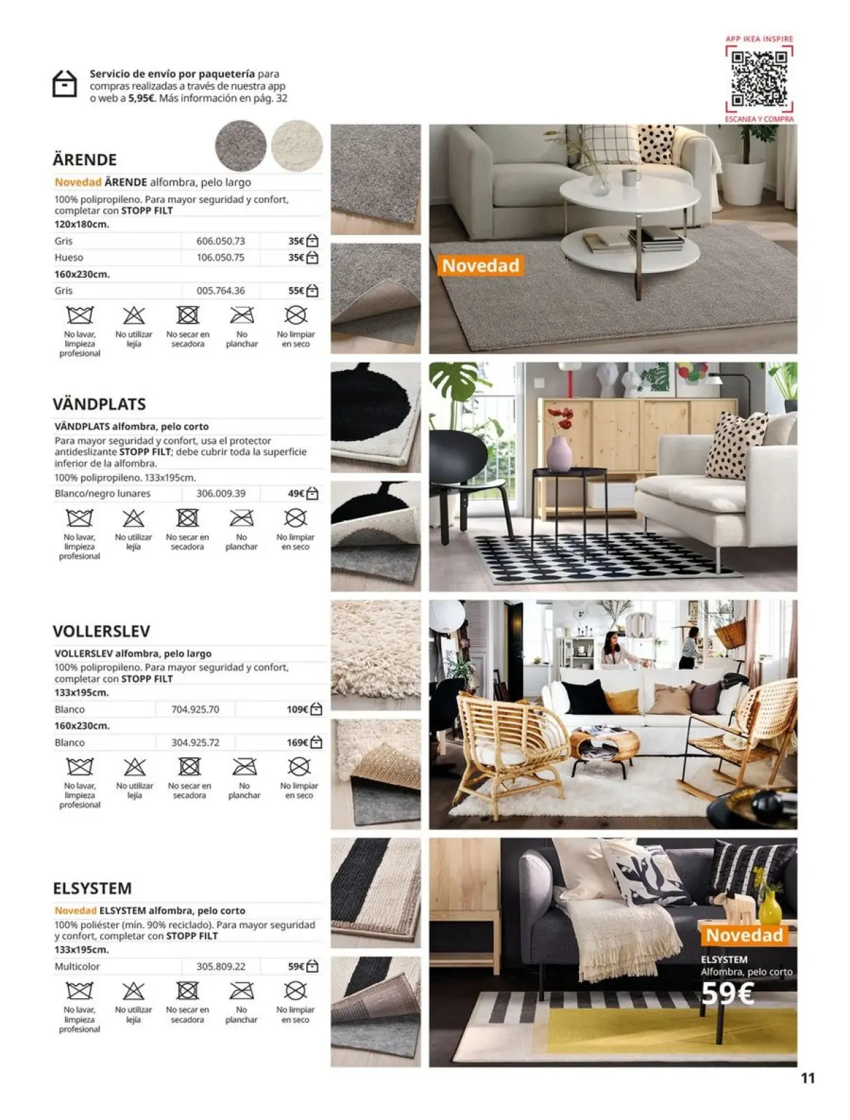 Page 11 in Rugs Catalogue at IKEA Spain