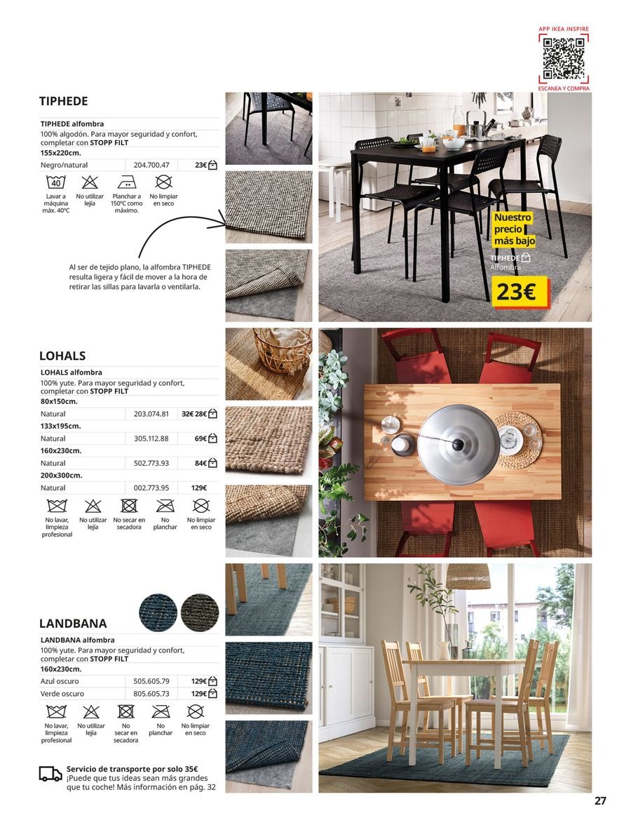 IKEA Spain Offers from 2 September to 31 January 2026 Rugs Catalogue
