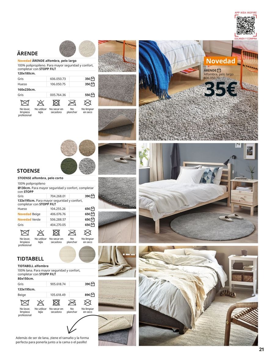 IKEA Spain Offers from 2 September to 31 January 2026 Rugs Catalogue