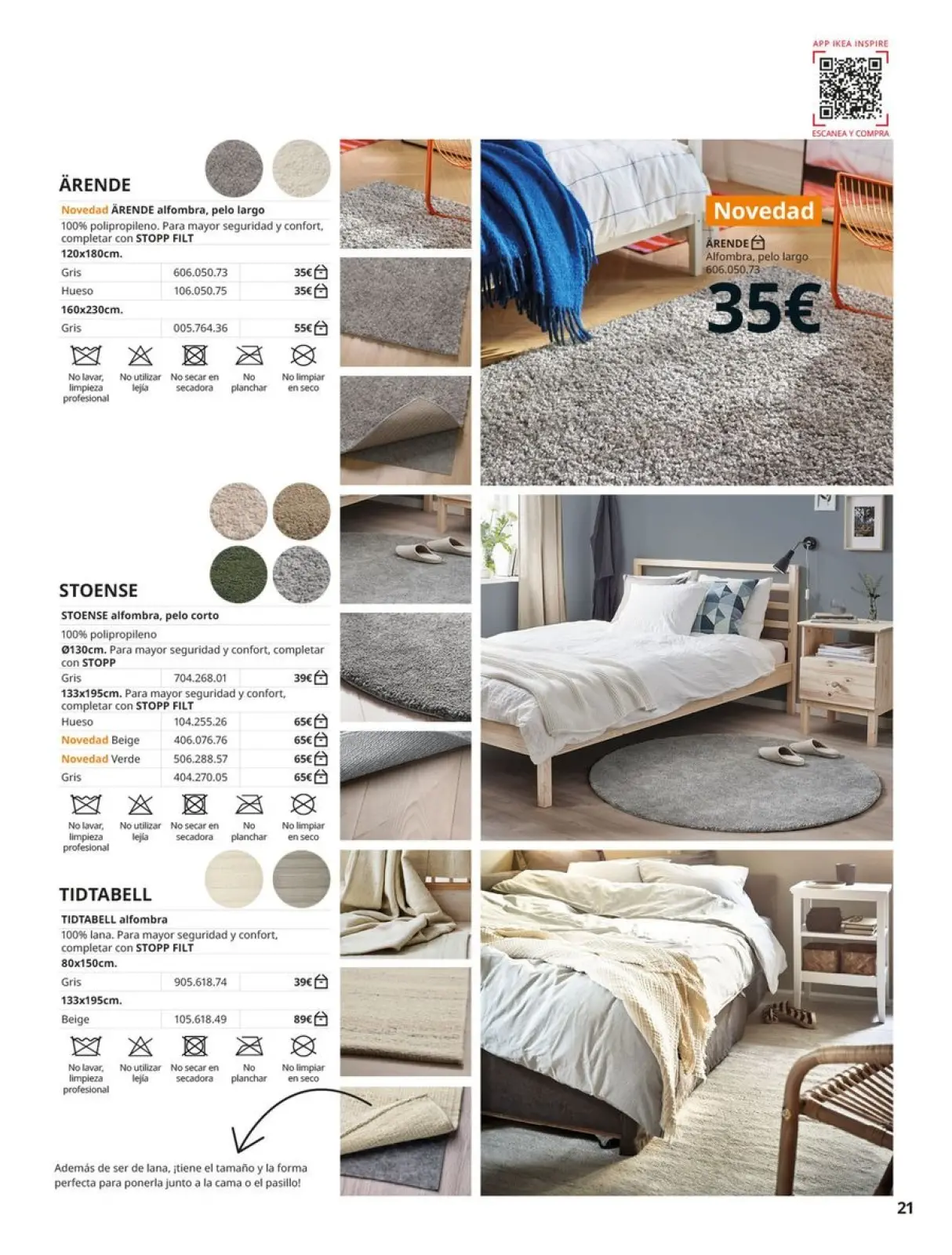 Page 21 in Rugs Catalogue at IKEA Spain