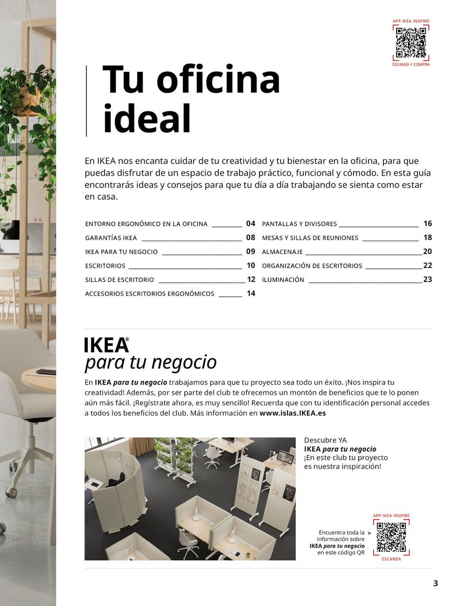 Offres IKEA Espagne de 16 septembre à 31 janvier 2026 Catalogue de Bureau Professionnel