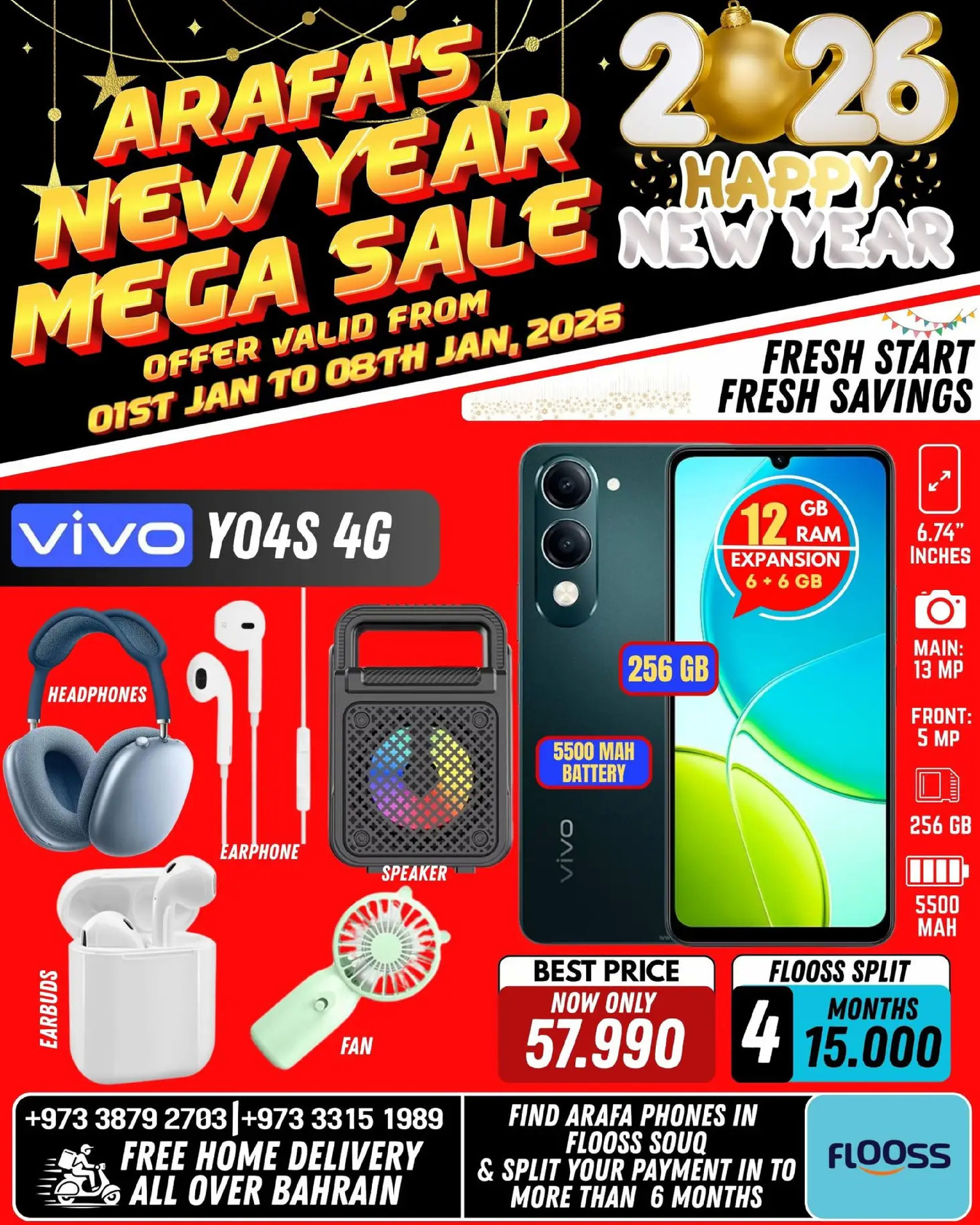 Arafa phones Bahrain Offers from 1 to 8 January 2026 New Year's Offers
