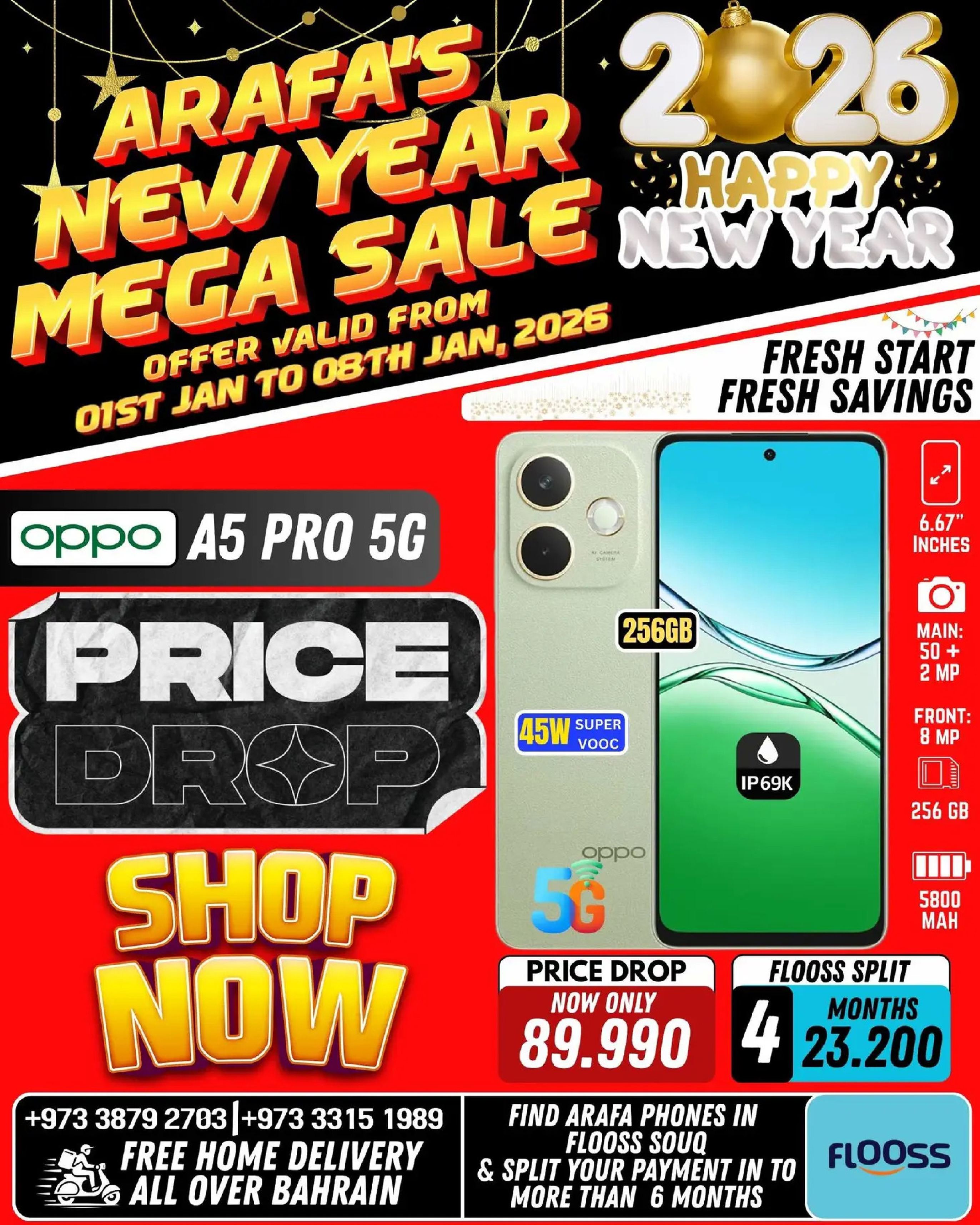 Arafa phones Bahrain Offers from 1 to 8 January 2026 New Year's Offers