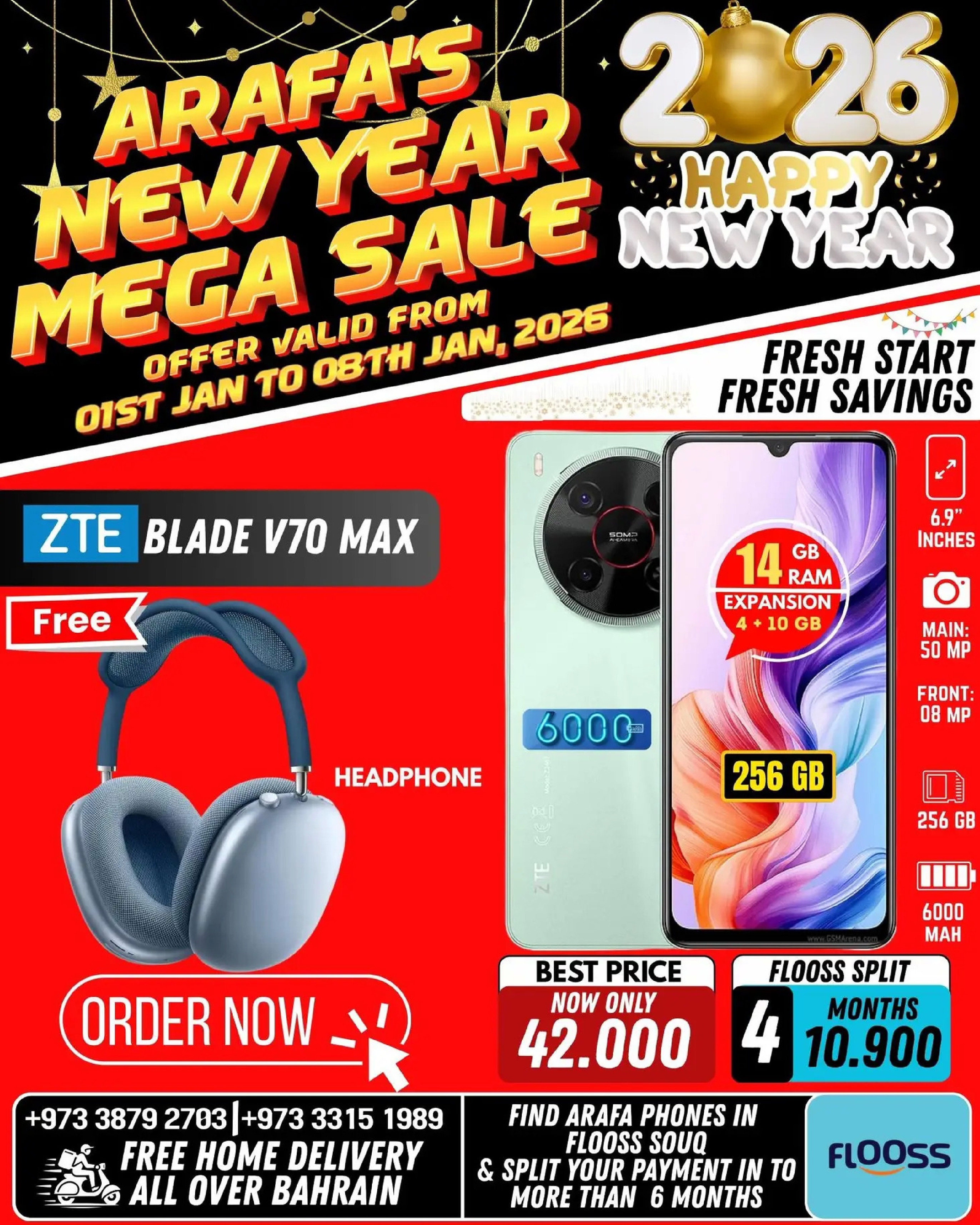 Arafa phones Bahrain Offers from 1 to 8 January 2026 New Year's Offers
