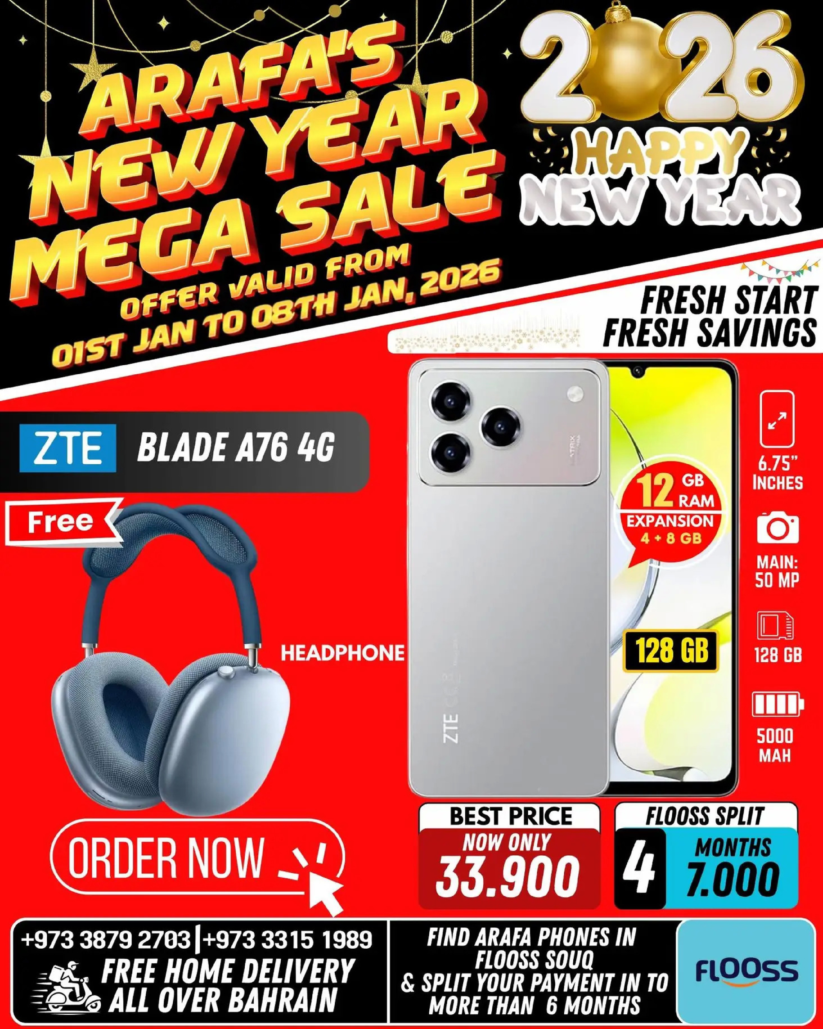 Arafa phones Bahrain Offers from 1 to 8 January 2026 New Year's Offers