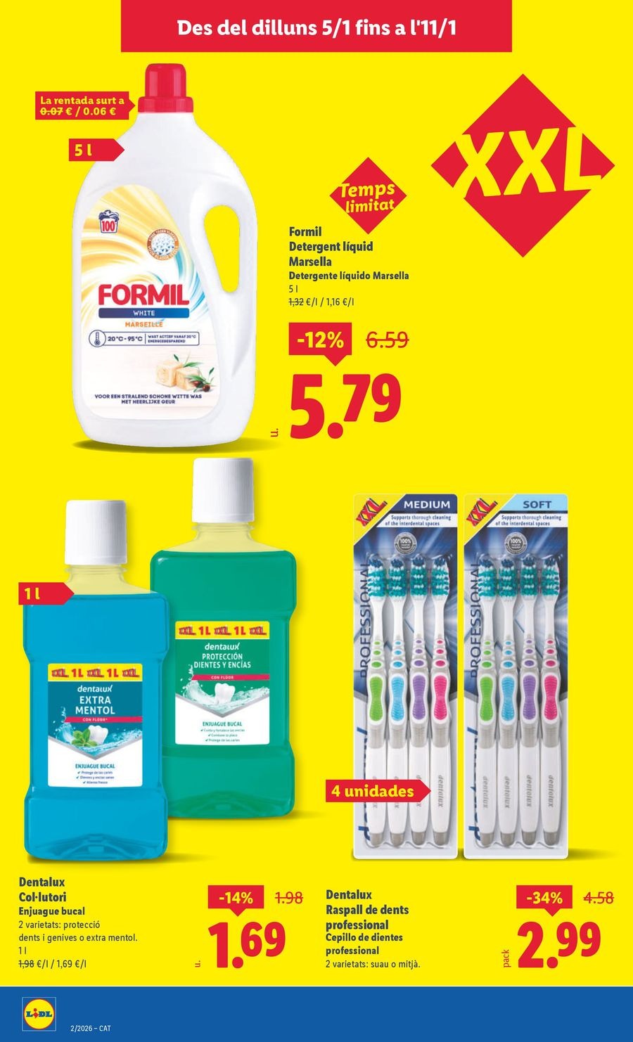 Ofertas de Lidl España de 5 a 11 enero 2026 Ofertas XXL