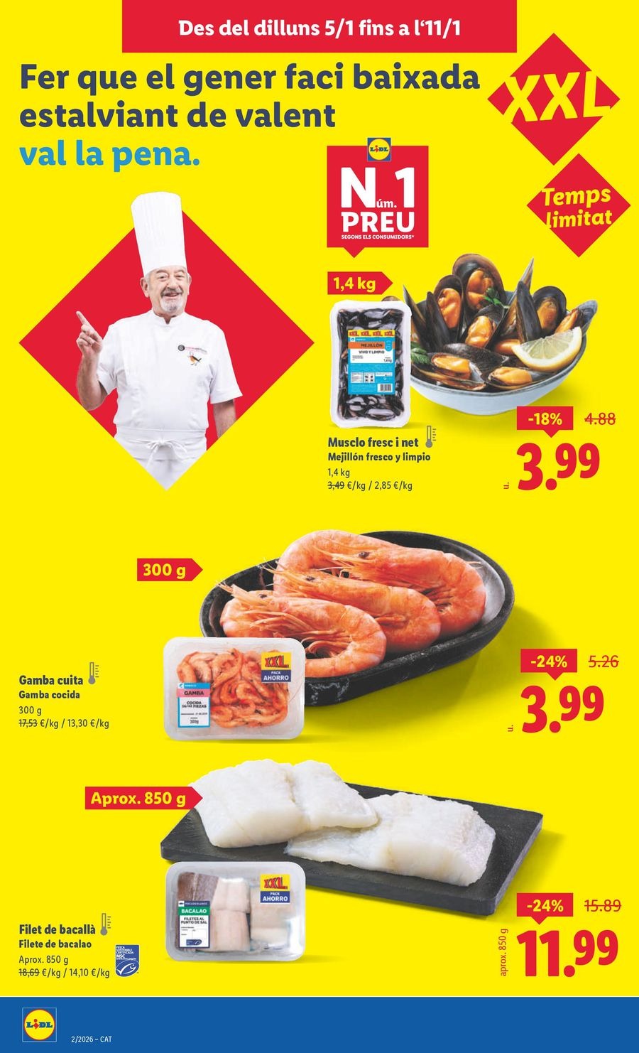 Ofertas de Lidl España de 5 a 11 enero 2026 Ofertas XXL