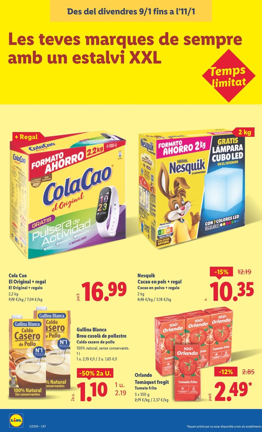 Ofertas de Lidl España de 5 a 11 enero 2026 Ofertas XXL