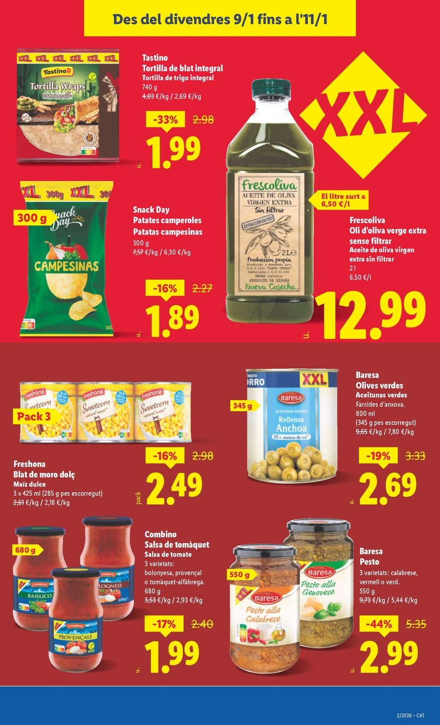 Ofertas de Lidl España de 5 a 11 enero 2026 Ofertas XXL