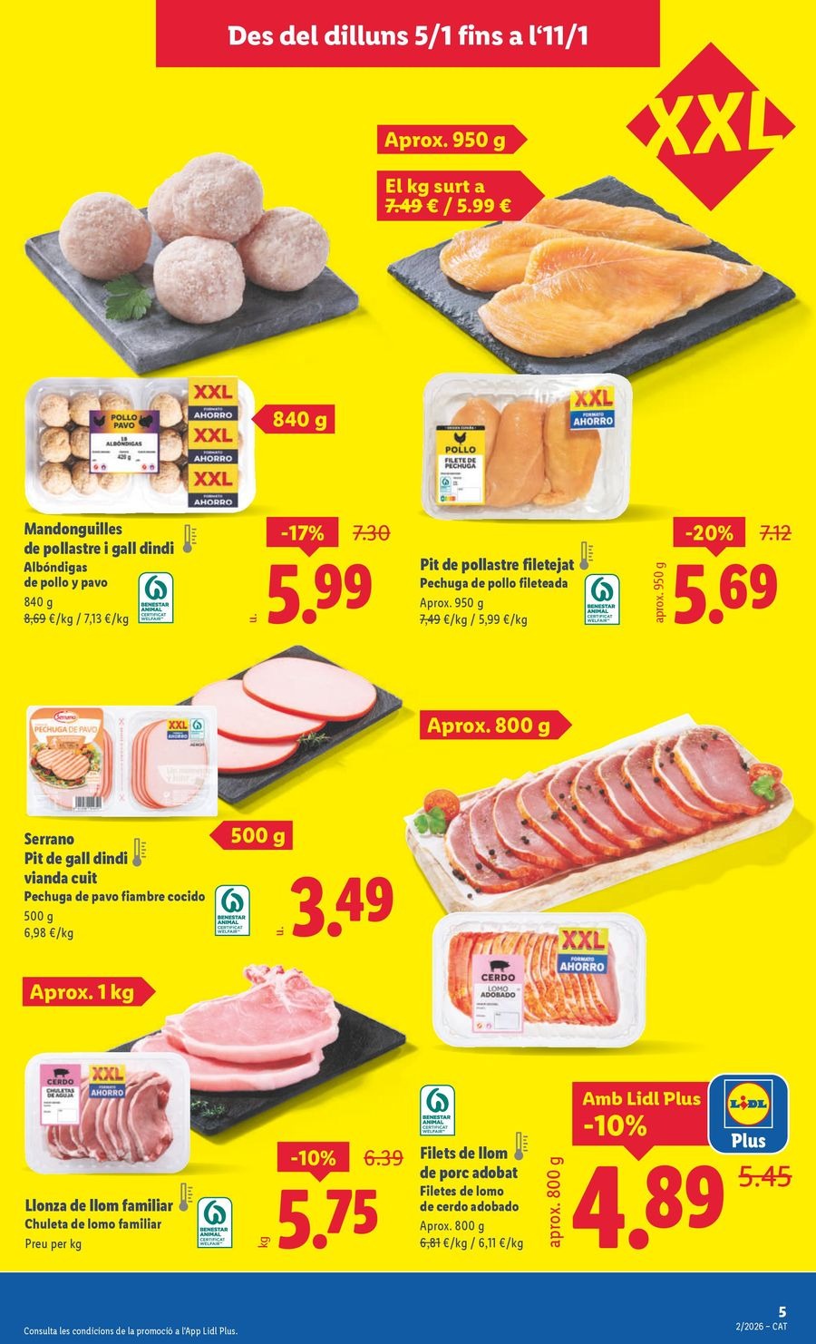 Ofertas de Lidl España de 5 a 11 enero 2026 Ofertas XXL