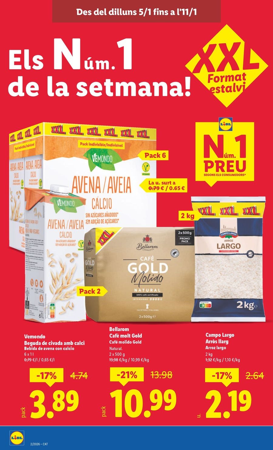 Ofertas de Lidl España de 5 a 11 enero 2026 Ofertas XXL