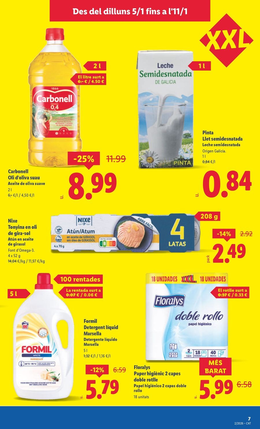 Ofertas de Lidl España de 5 a 11 enero 2026 Ofertas XXL