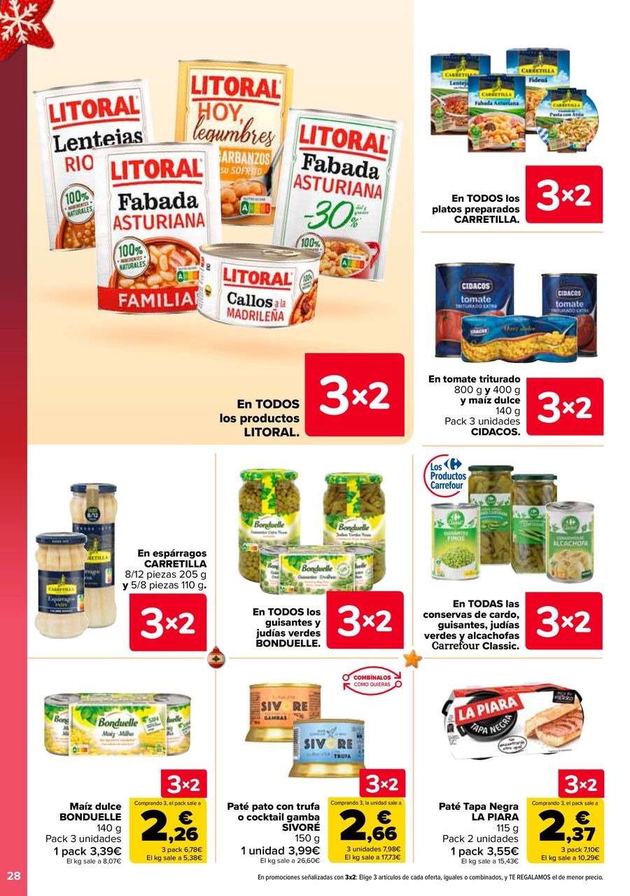 Ofertas de Carrefour España de 29 diciembre a 14 enero 2026 Ofertas 3x2