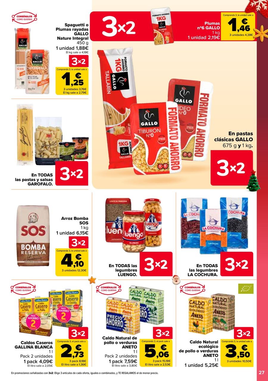 Ofertas de Carrefour España de 29 diciembre a 14 enero 2026 Ofertas 3x2
