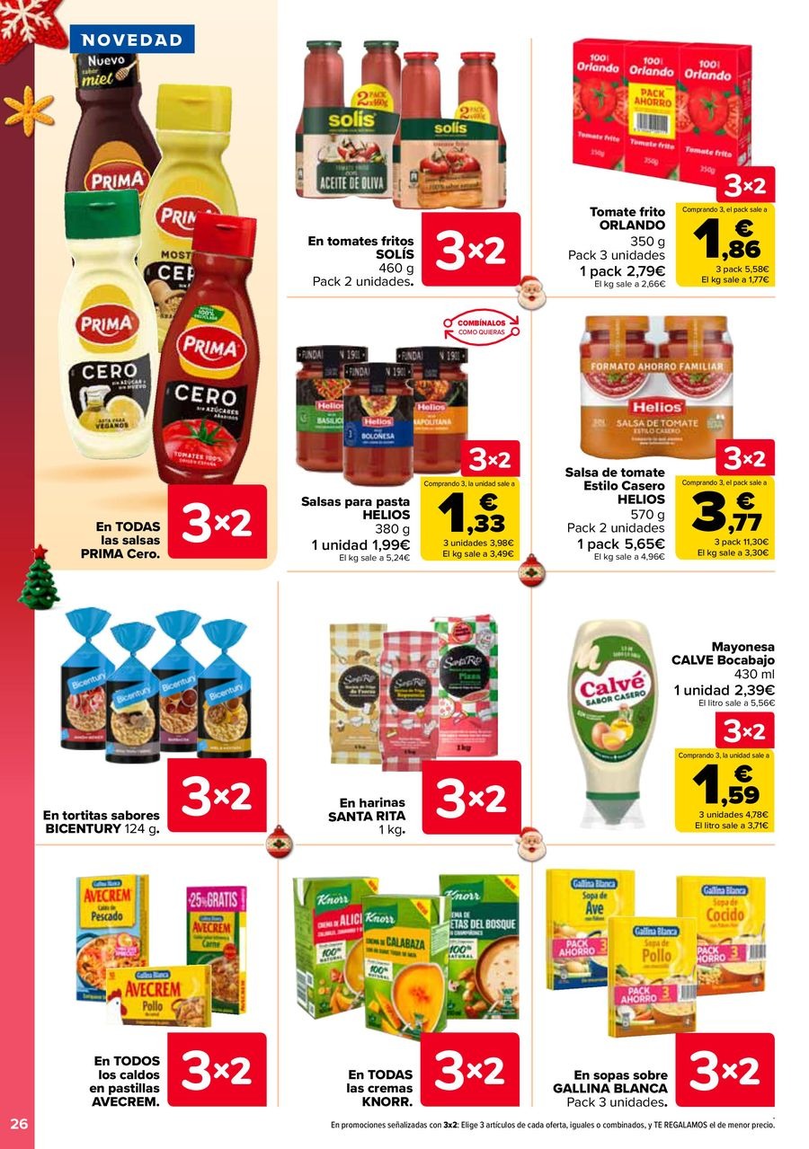 Ofertas de Carrefour España de 29 diciembre a 14 enero 2026 Ofertas 3x2