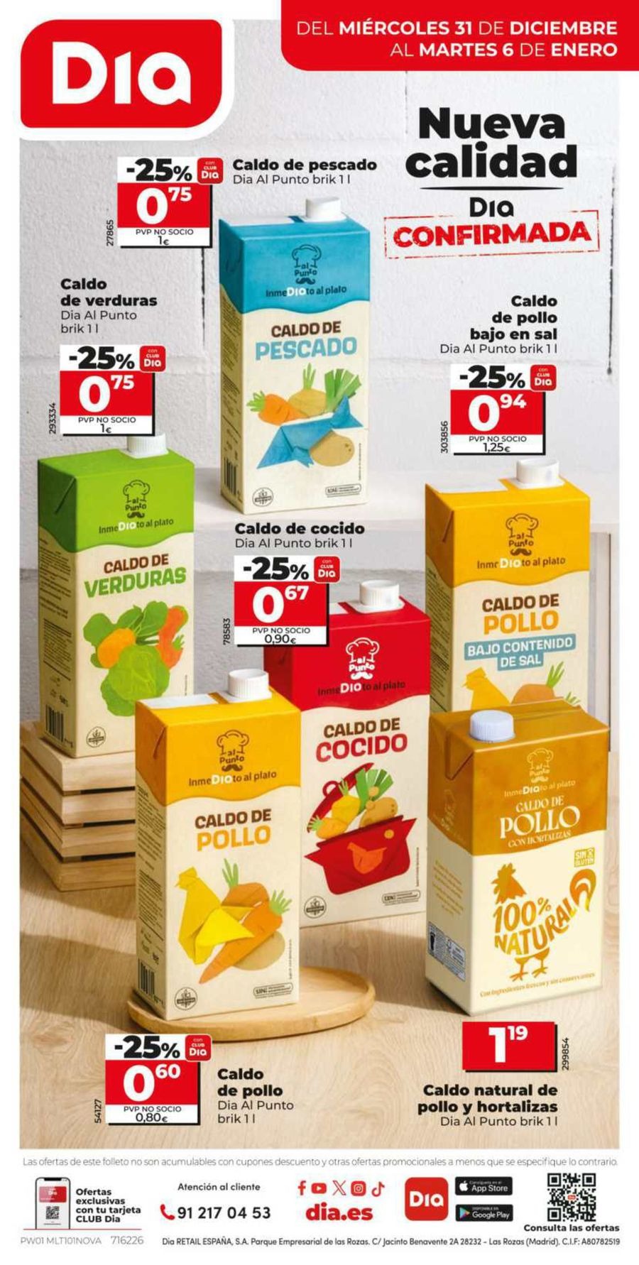 Ofertas de Dia España de 31 diciembre a 6 enero 2026 Nova qualitat Ofertas