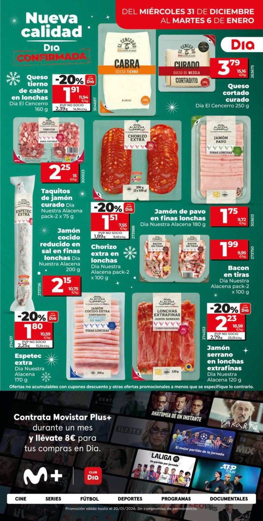 Ofertas de Dia España de 31 diciembre a 6 enero 2026 Ahorro a lo grande