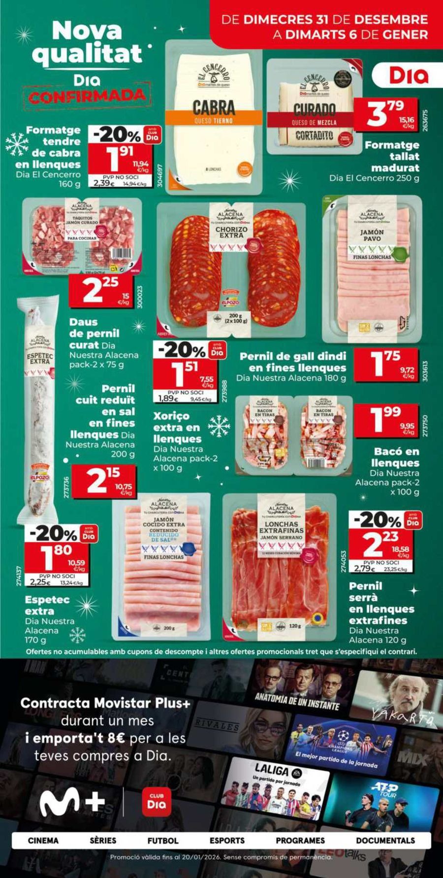 Ofertas de Dia España de 31 diciembre a 6 enero 2026 Estalvi en gran