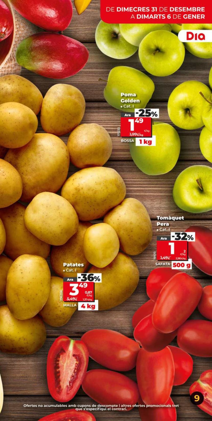 Ofertas de Dia España de 31 diciembre a 6 enero 2026 Estalvi en gran