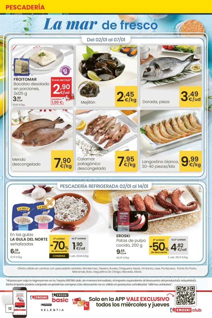 Ofertas de Eroski España de 5 a 13 enero 2026 Para un enero más ligero