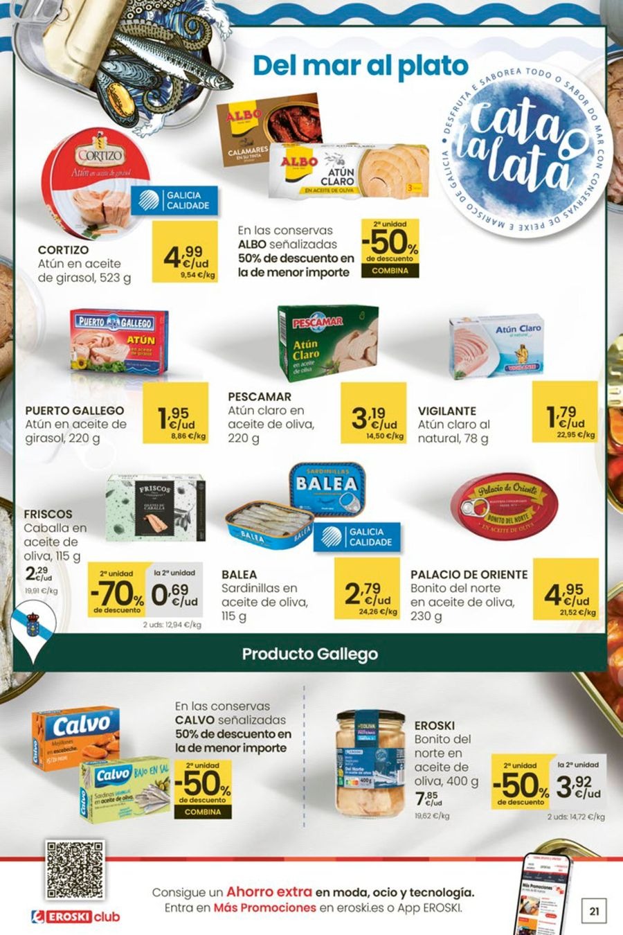 Ofertas de Eroski España de 5 a 13 enero 2026 Para un enero más ligero