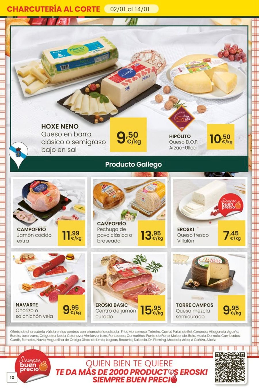 Ofertas de Eroski España de 5 a 13 enero 2026 Para un enero más ligero