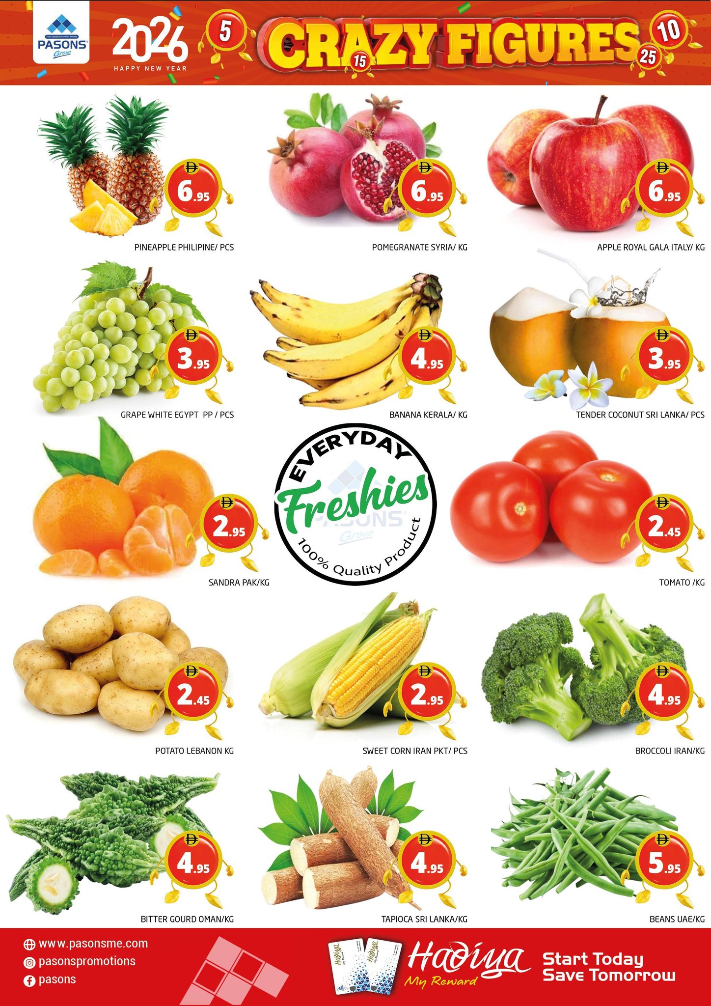 Offres supermarché Pasons  Dubai  de 2 à 4 janvier Offres de Prix Dingues