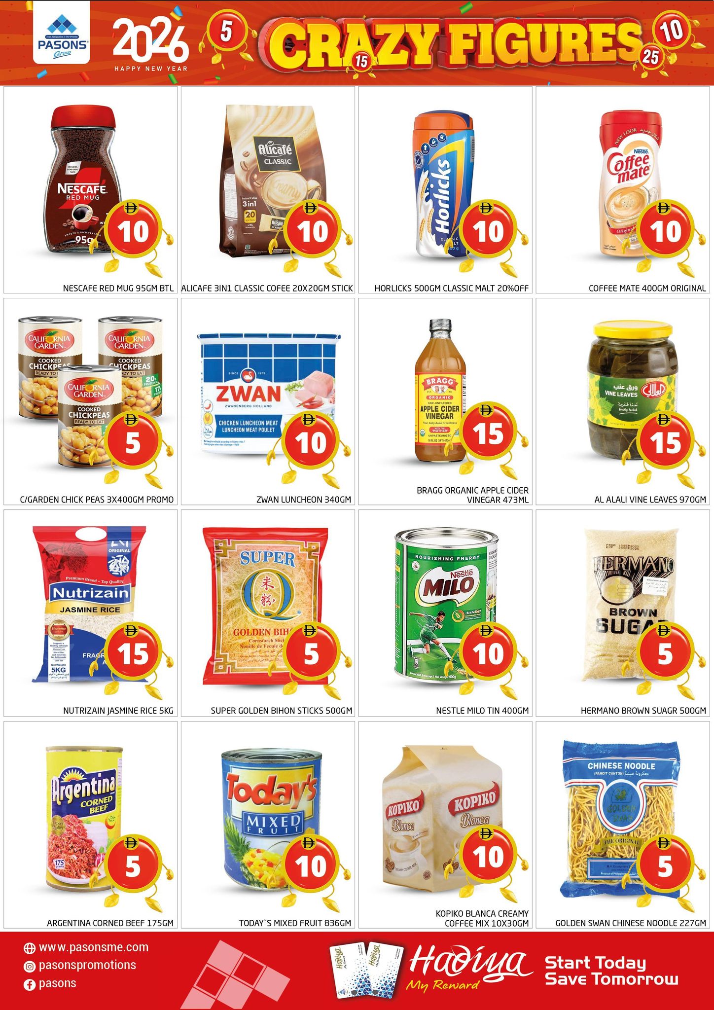 Offres supermarché Pasons  Dubai  de 2 à 4 janvier Offres de Prix Dingues