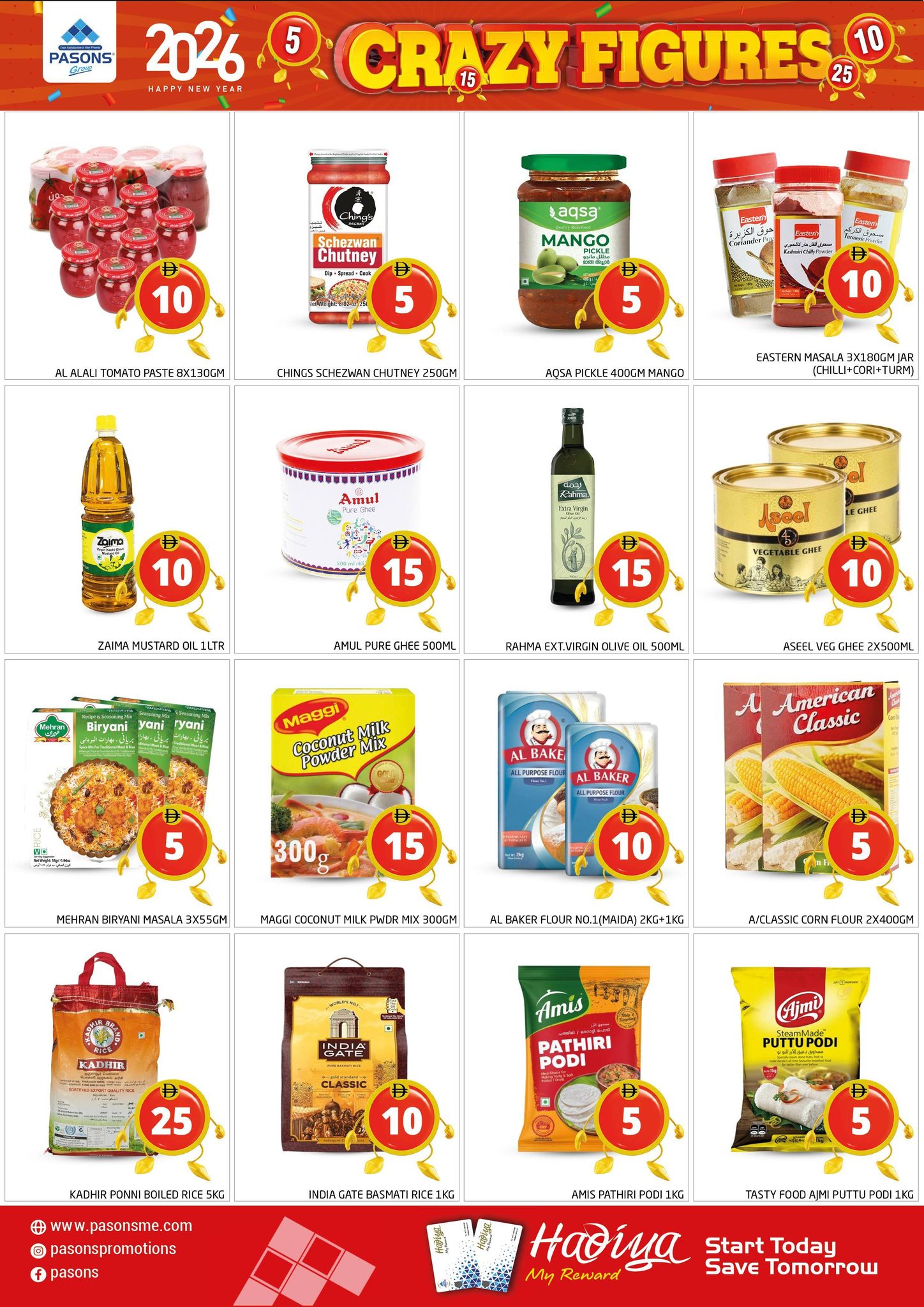 Offres supermarché Pasons  Dubai  de 2 à 4 janvier Offres de Prix Dingues