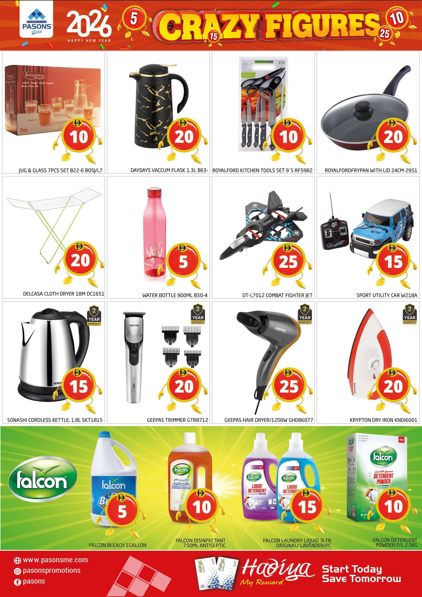 Offres supermarché Pasons  Dubai  de 2 à 4 janvier Offres de Prix Dingues