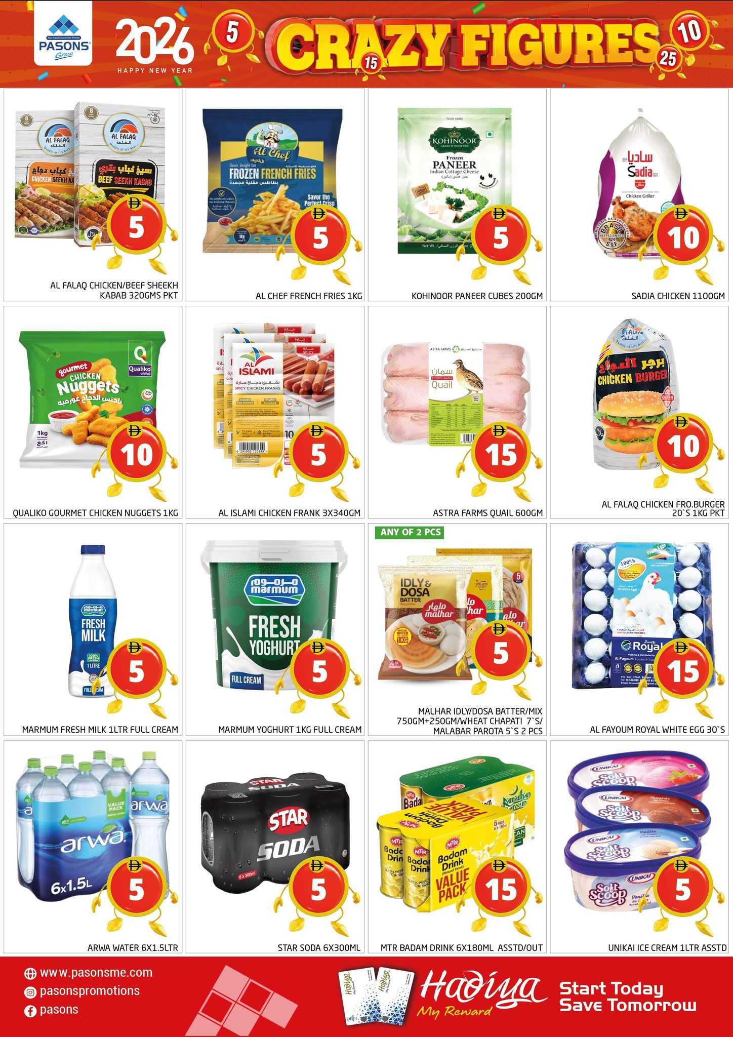 Offres supermarché Pasons  Dubai  de 2 à 4 janvier Offres de Prix Dingues